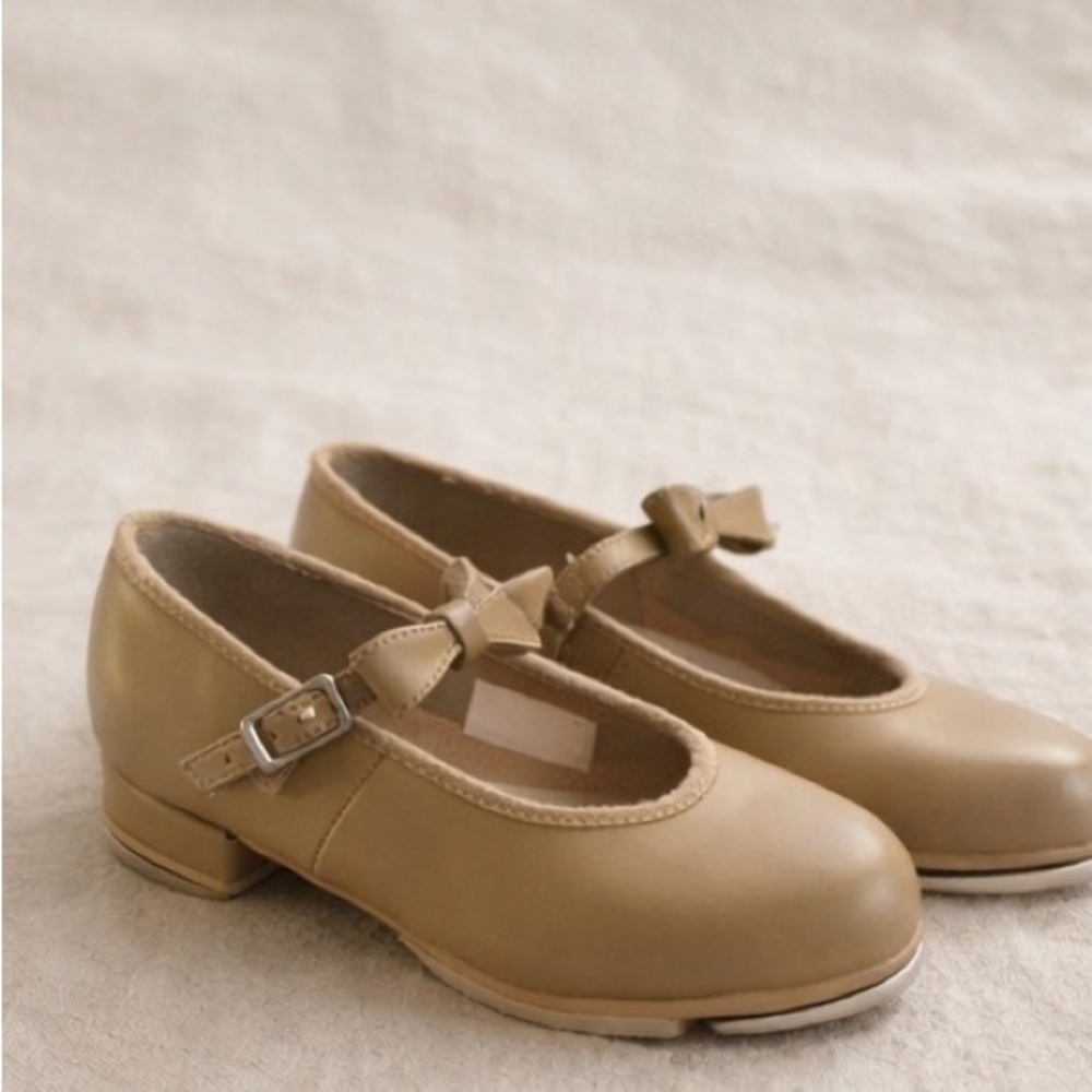 BLOCH Classic Kids Mary Jane TAP Shoes in Tan - Picture 3 of 4